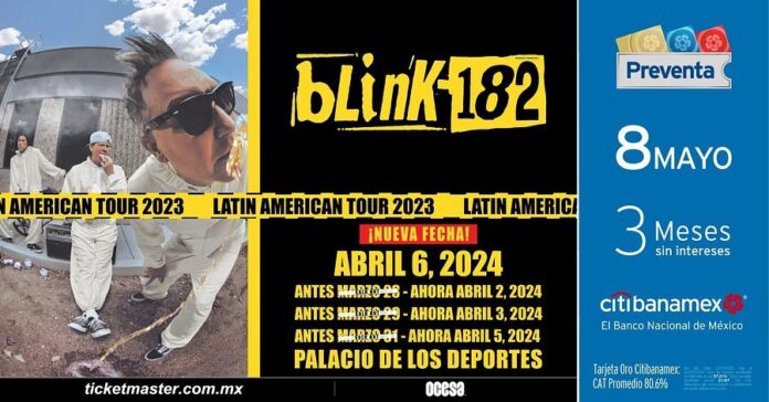 Blink Anuncia Nuevas Fechas Para México El Tecolote Diario