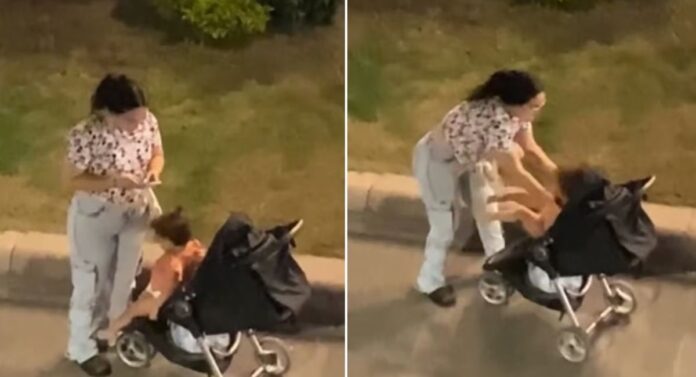 Captan a señora maltratando a una bebé en SLP. Fotos: Capturas de video